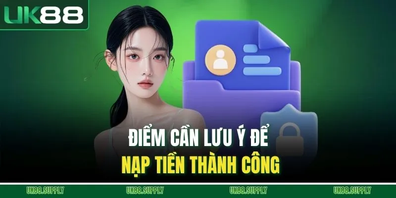 Nạp Tiền UK88 - Hướng Dẫn Chi Tiết Các Phương Thức An Toàn 2 Điểm cần lưu ý để nạp tiền thành công