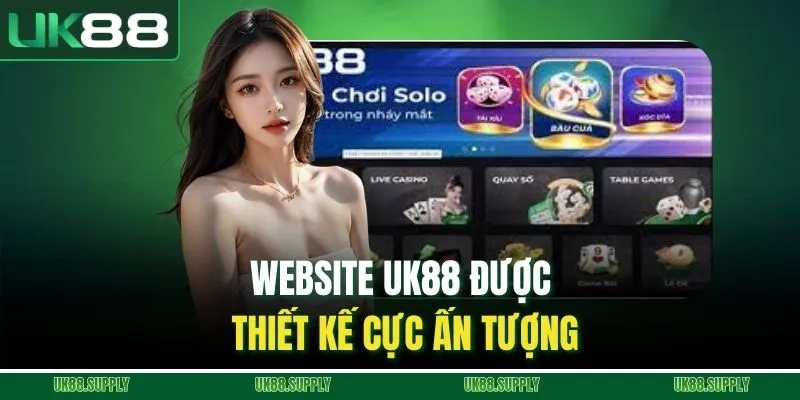 UK88 4 Website UK88 được thiết kế cực ấn tượng